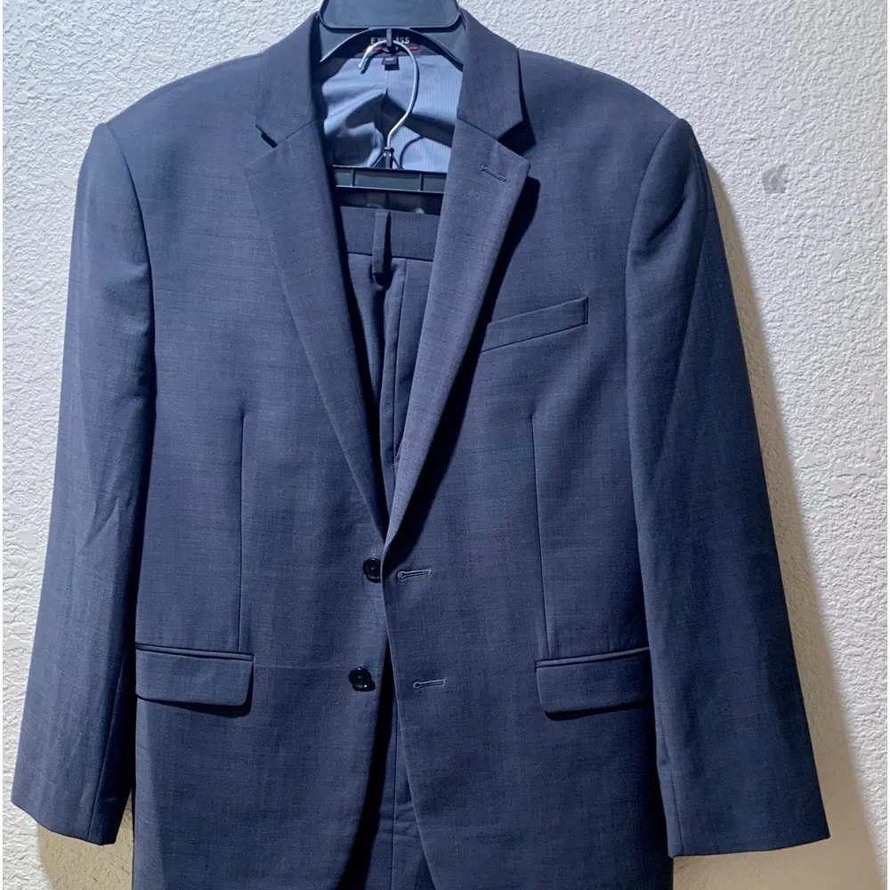 Express Men's Dark Charcoal Two-Piece Suit